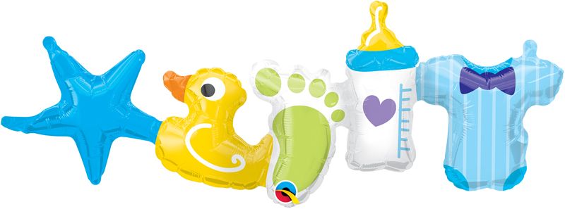 Baby Boy Air Filled Balloon Garland