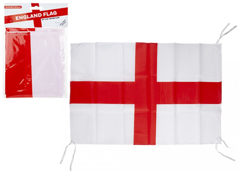 ST GEORGE RAYON FLAG WITH STRING 76 X 50CM
