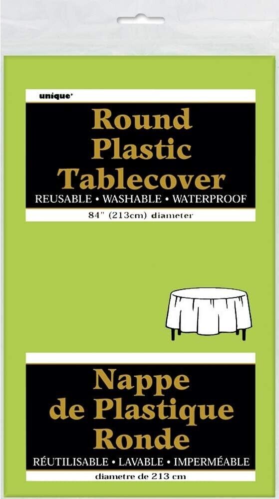 Lime green round table cover 84"