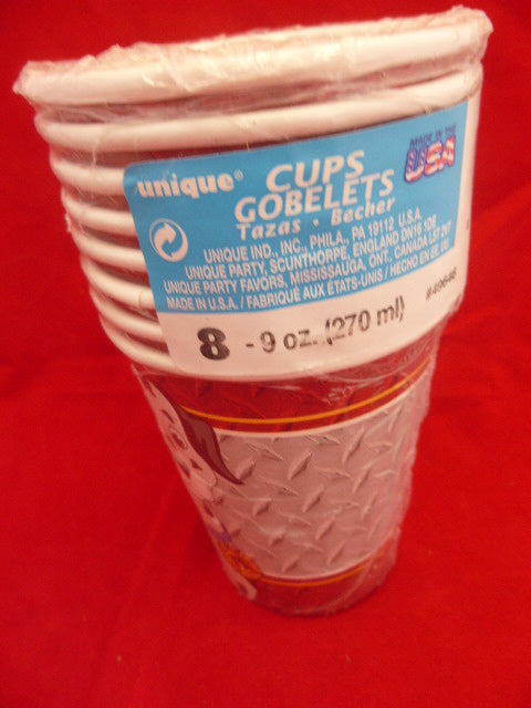 Fire Truck Happy Birthday Paper Cups (8)