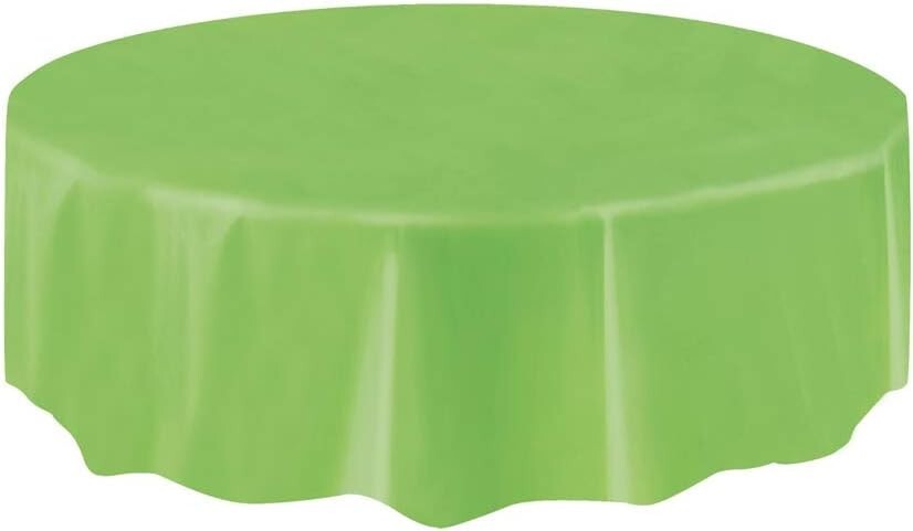 Lime green round table cover 84"